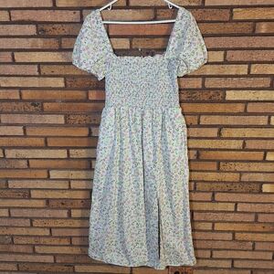 J. Crew Medium Smocked Meadow Floral Milk Maid Coquette Dress